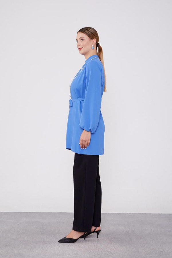 LevidorLevidor  Kolye Detaylı Şifon Tunik Takım