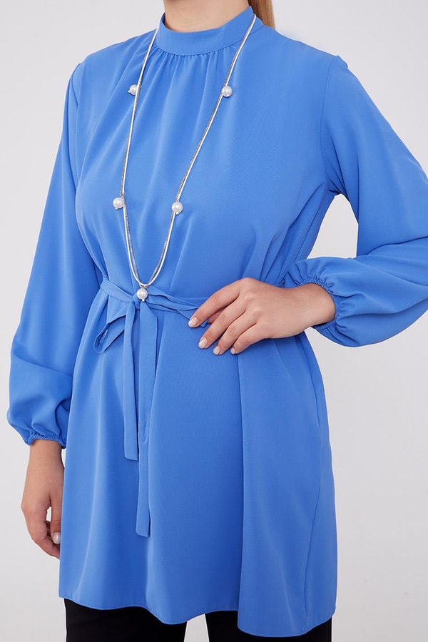 LevidorLevidor  Kolye Detaylı Şifon Tunik Takım