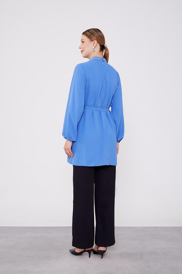 LevidorLevidor  Kolye Detaylı Şifon Tunik Takım