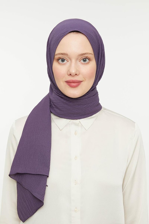 LevidorLevidor Koyu Mor Naturel Cazz Şal