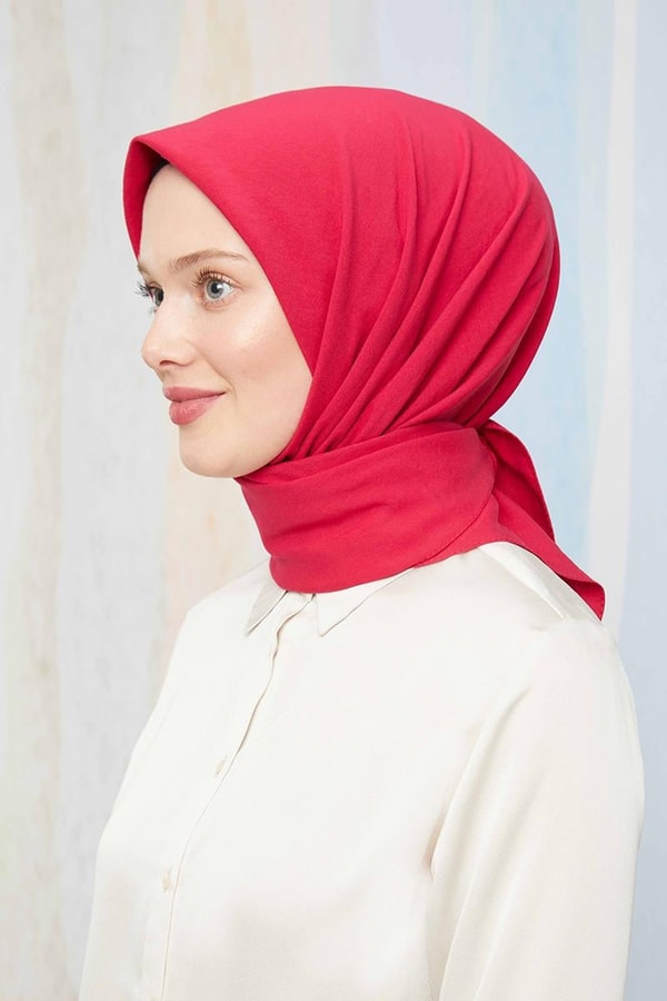 LevidorLevidor Koyu Pembe Pamuk Cazz Kare Eşarp