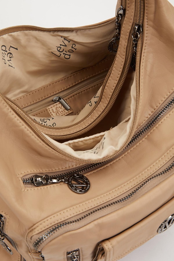 LevidorLevidor Krem Ayarlanabilir Askılı Omuz Çantası