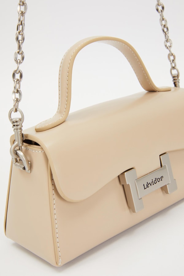 LevidorLevidor KREM Gizli Cep Detaylı Omuz Çantası