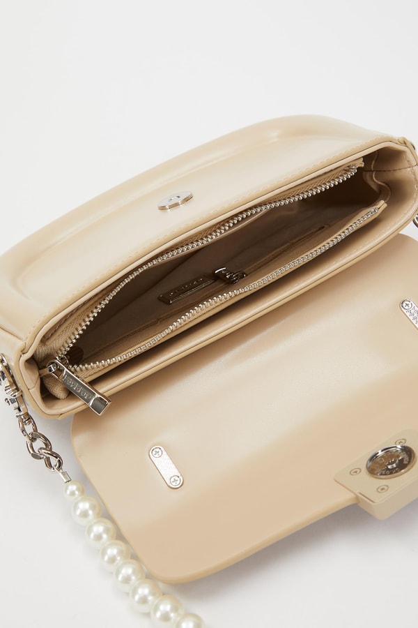 LevidorLevidor KREM İnci Askılı Omuz Çantası