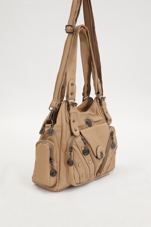 LevidorLevidor Krem Kemer Askılı Omuz Çantası