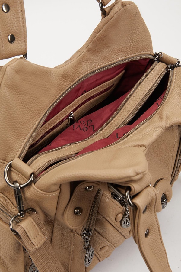 LevidorLevidor Krem Kemer Askılı Omuz Çantası