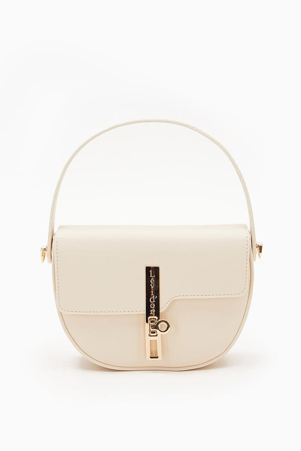 LevidorLevidor Krem Kilit Kapamalı El Çantası