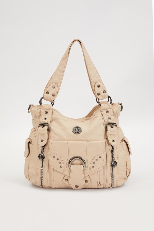 LevidorLevidor KREM Kuşgözü Detaylı Omuz Çantası