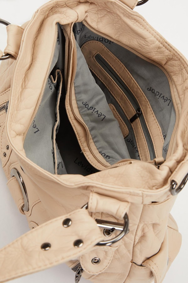 LevidorLevidor KREM Kuşgözü Detaylı Omuz Çantası