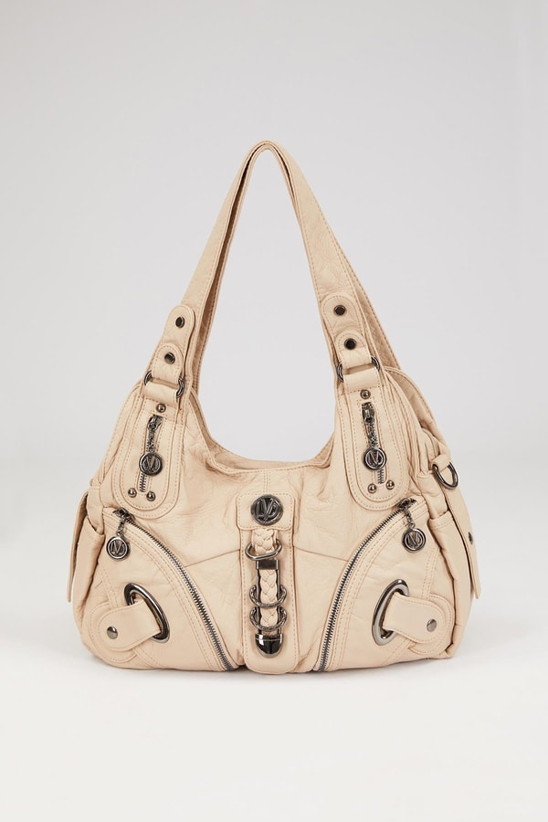 LevidorLevidor KREM Metal Detaylı Omuz Çantası