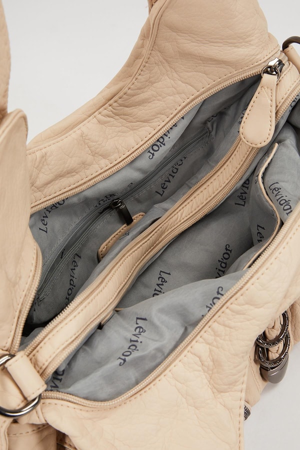 LevidorLevidor KREM Metal Detaylı Omuz Çantası