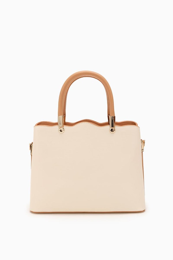 LevidorLevidor Krem Pat Kapamalı El Çantası