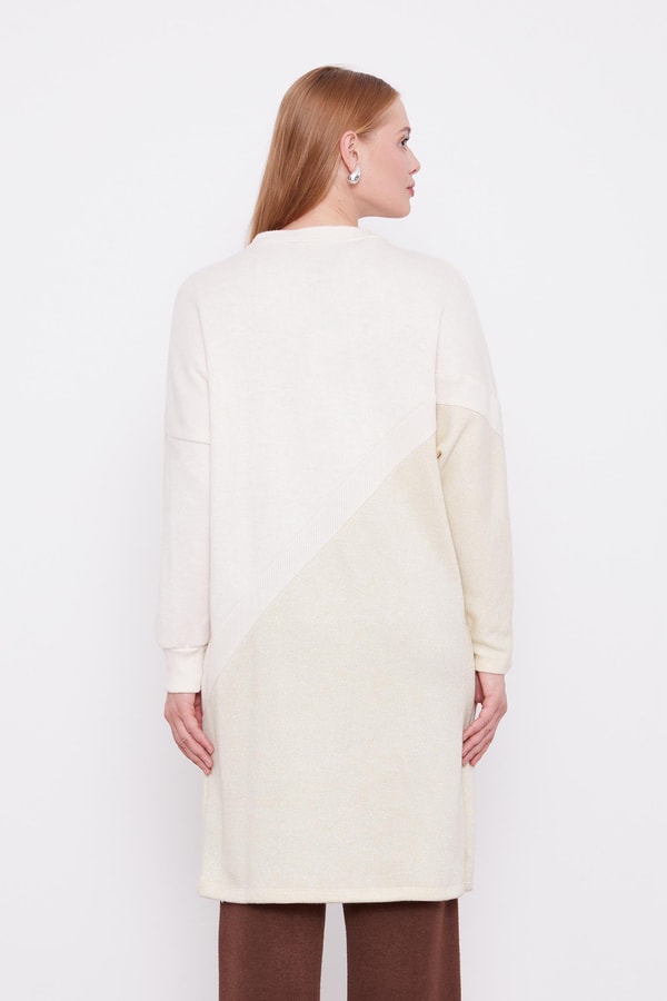 LevidorLevidor Krem Simli Triko Tunik