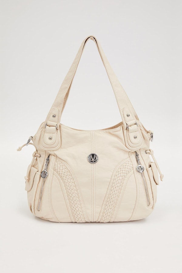 LevidorLevidor Krem Sırma Desen Omuz Çantası