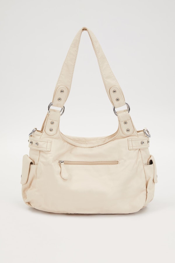 LevidorLevidor Krem Zımba Detaylı Omuz Çantası