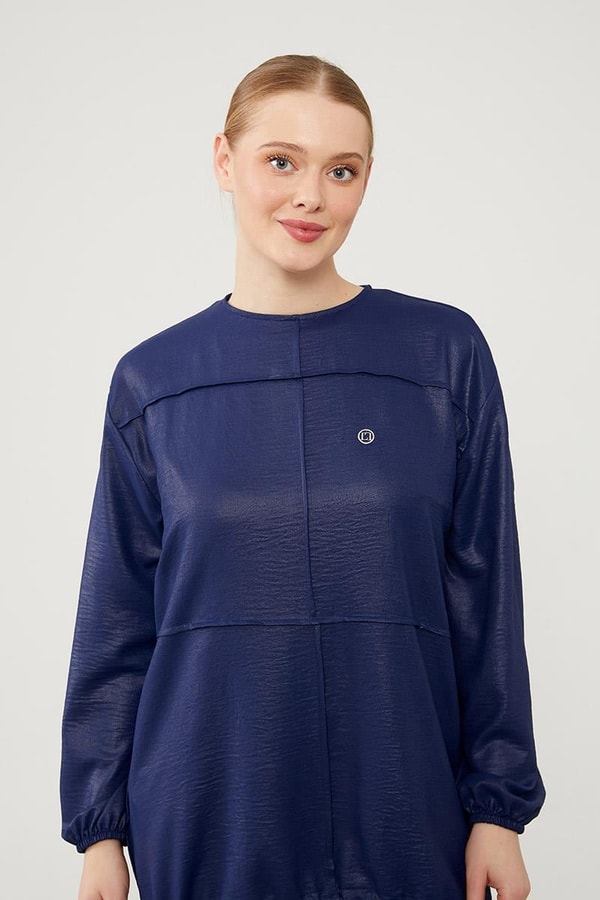 LevidorLevidor Lacivert Asimetrik Kesim Pantolonlu İkili Takım