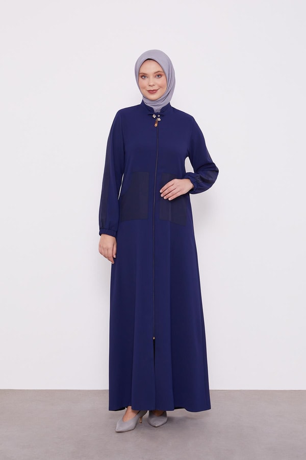 LevidorLevidor Lacivert Baskı Detaylı Ferace