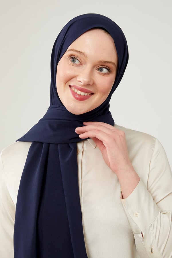 LevidorLevidor Lacivert Düz Desen Elegance Şal