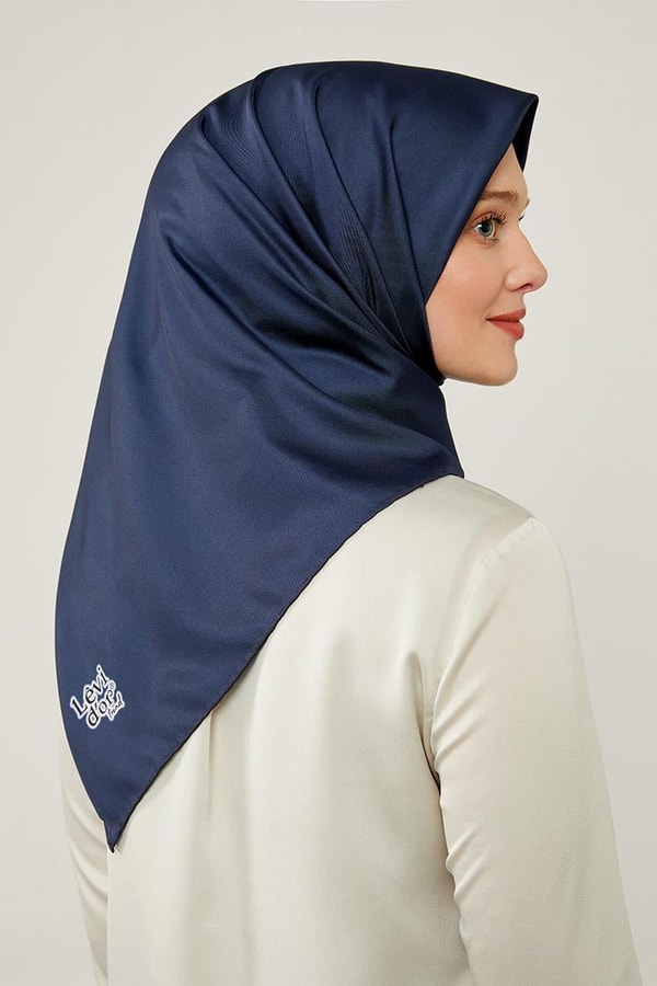 LevidorLevidor Lacivert Düz Twill Eşarp