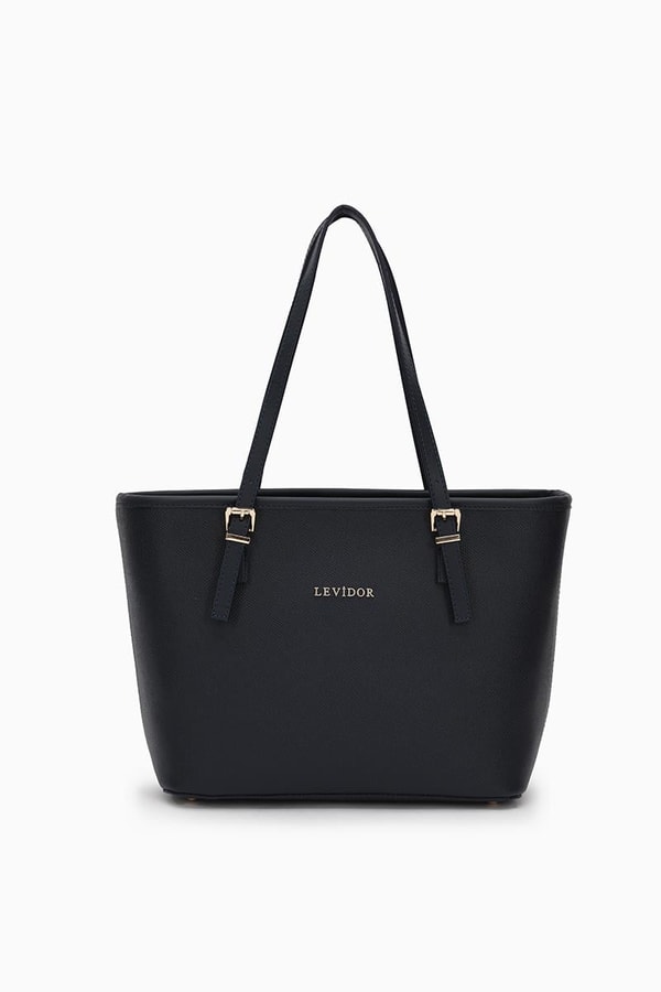 LevidorLevidor Lacivert Fermuarlı Tote Çanta