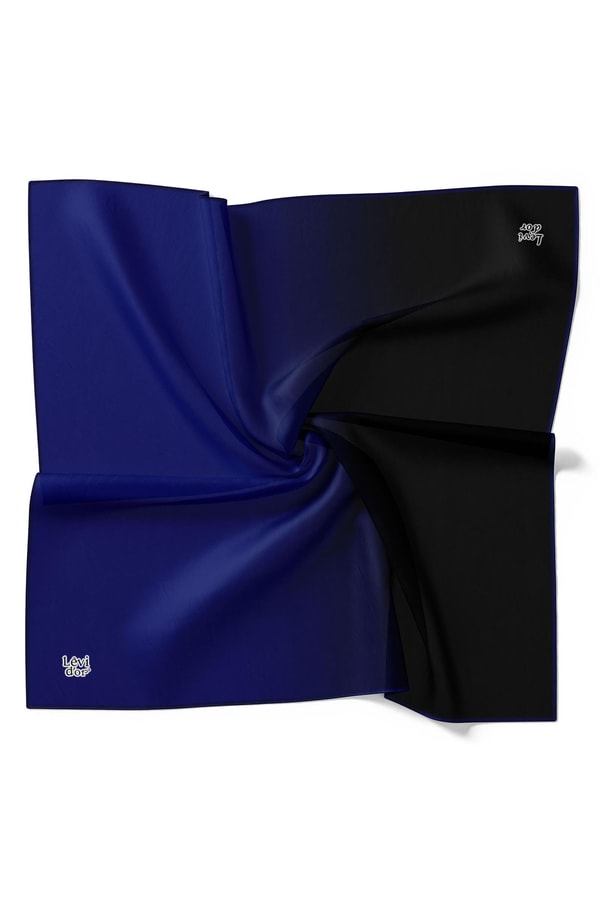 LevidorLevidor Lacivert Geçişli Twill İpek Eşarp