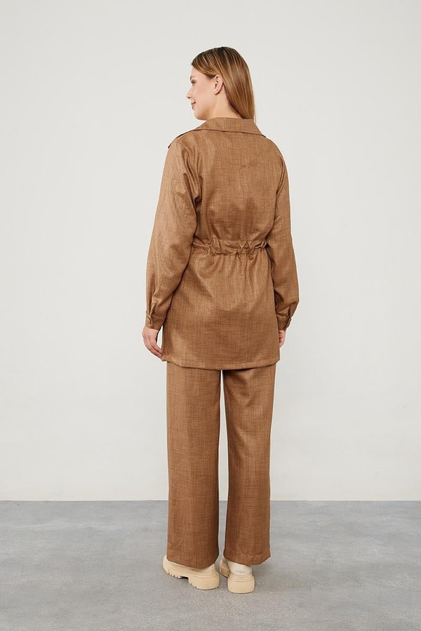 LevidorLevidor Latte BELİ TÜNELLİ CEP KAPAKLI CEKET TAKIM