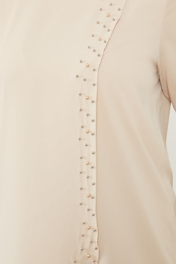 LevidorLevidor Latte İnci İşlemeli Şifon İkili Takım