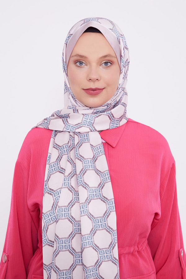 LevidorLevidor Leylak Altıgen Desen Angel Şal
