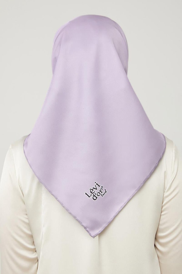 LevidorLevidor Lila Düz Renk Trend Twill Eşarp