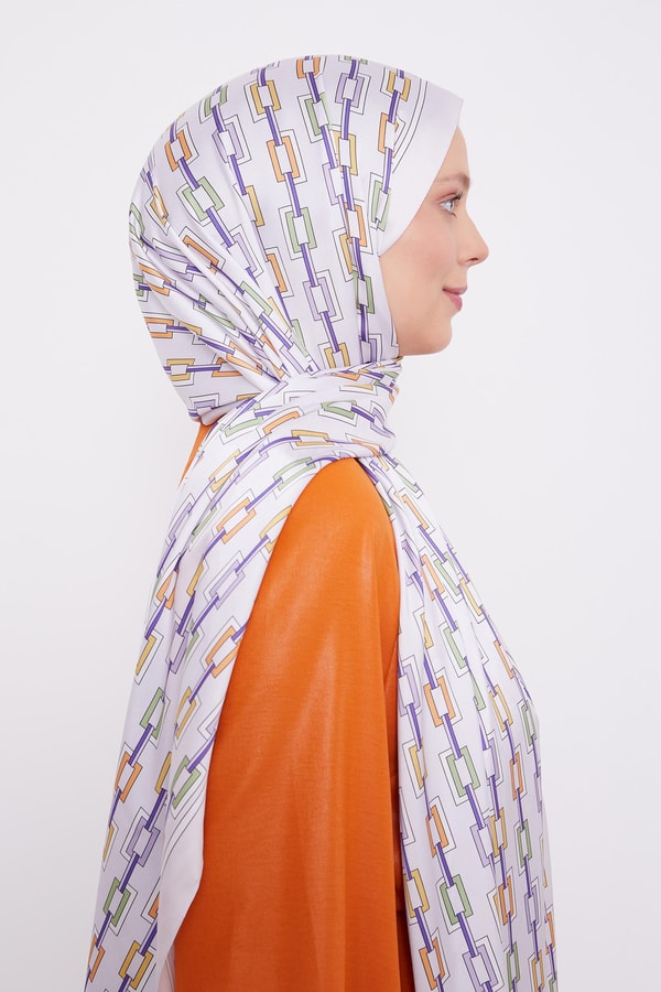 LevidorLevidor Lila Kare Zincir Desen Angel Şal