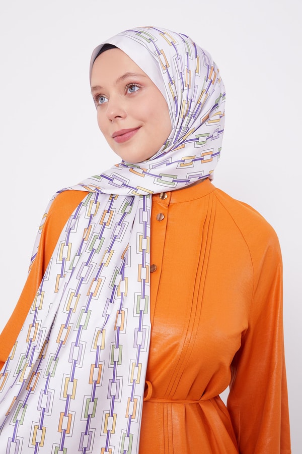 LevidorLevidor Lila Kare Zincir Desen Angel Şal