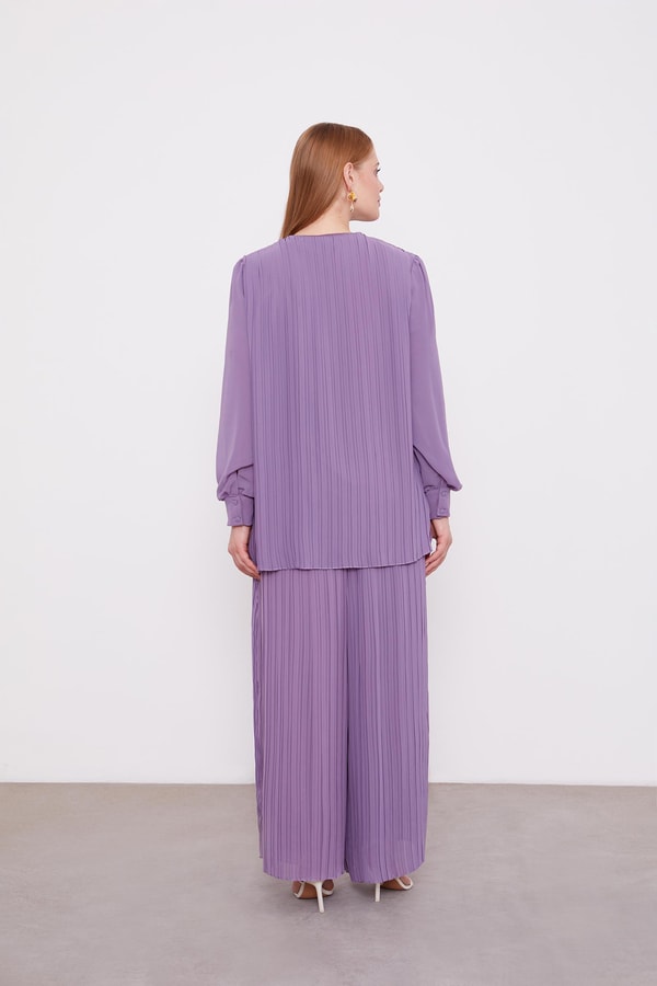 LevidorLevidor Lila Piliseli Şifon İkili Takım