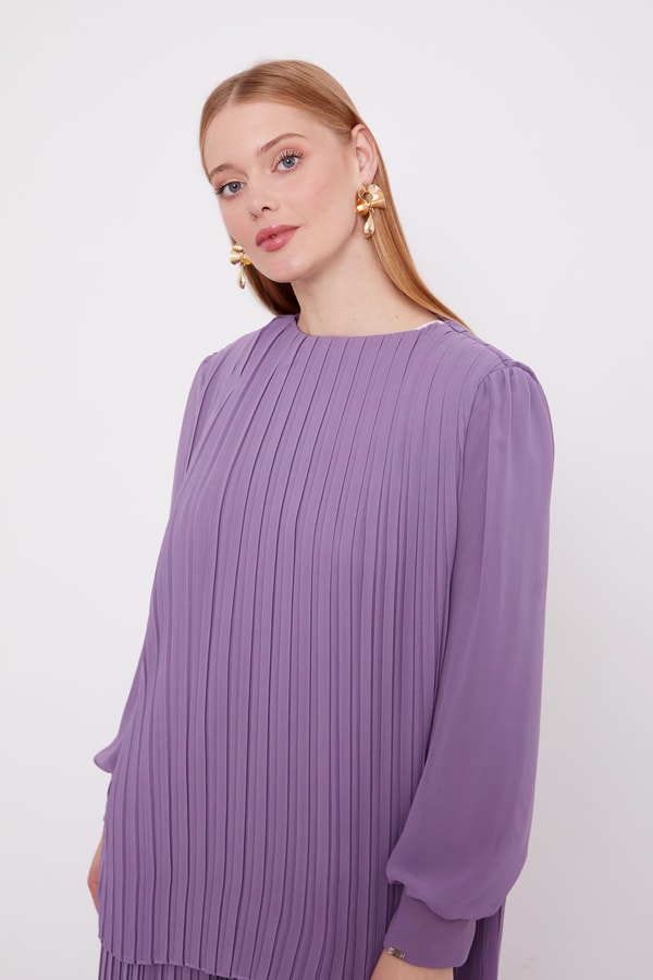 LevidorLevidor Lila Piliseli Şifon İkili Takım