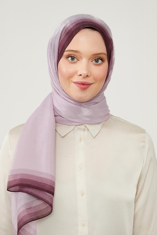 LevidorLevidor Lila Renk Geçişli Kehribar Şal