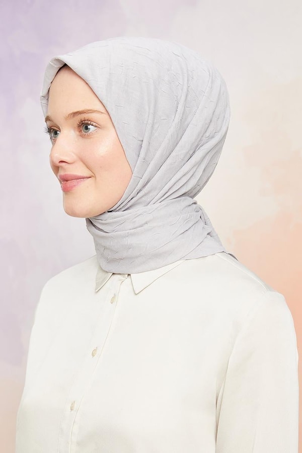 LevidorLevidor Mat Gri Kraş Şifon Eşarp