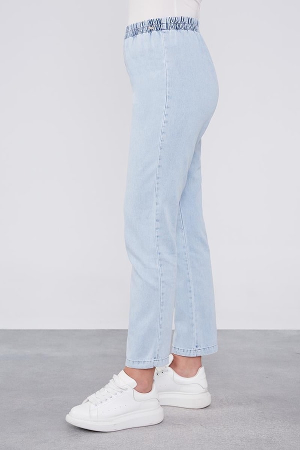 LevidorLevidor Mavi Beli Büzgülü Jean Pantolon