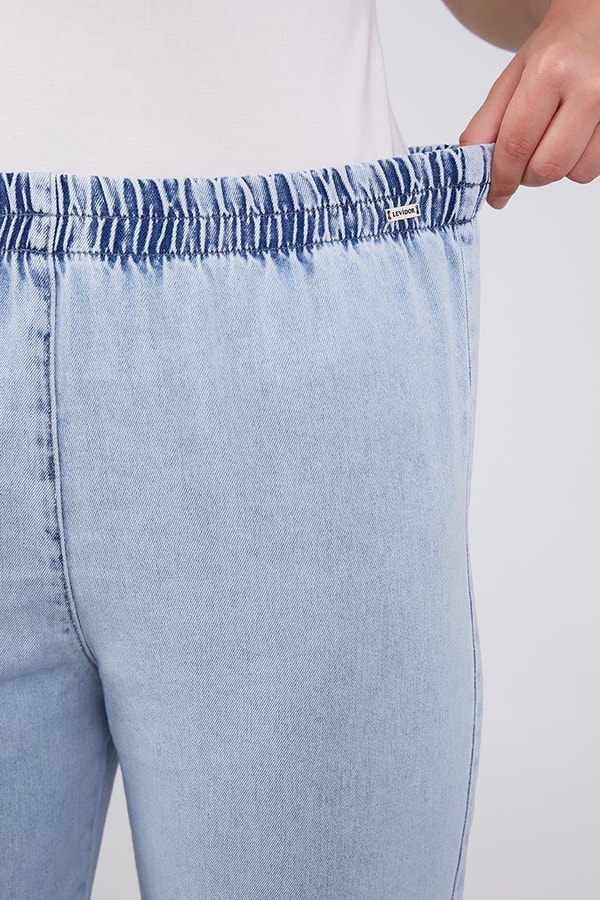 LevidorLevidor Mavi Beli Büzgülü Jean Pantolon