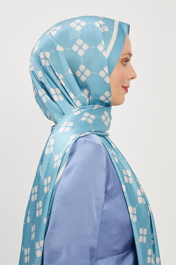 LevidorLevidor Mavi Geometrik Desen Angel Şal