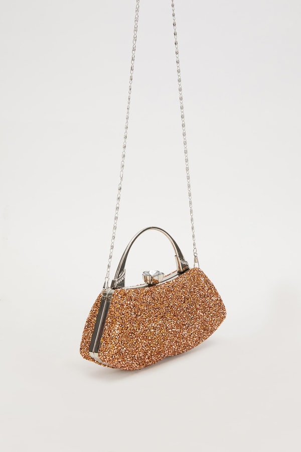 LevidorLevidor Mini Bakır Taşlı Abiye El Çantası