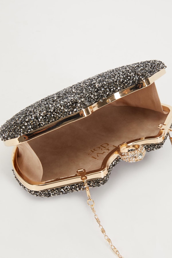 LevidorLevidor Mini Platin Metal Askılı Abiye Çanta