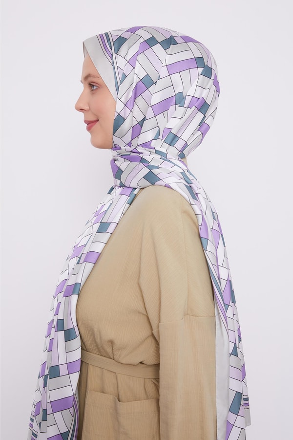 LevidorLevidor Mint Yeşili Küp Desen Angel Şal