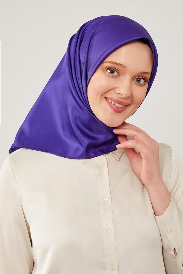 LevidorLevidor Mor Düz Renk Trend Twil Eşarp