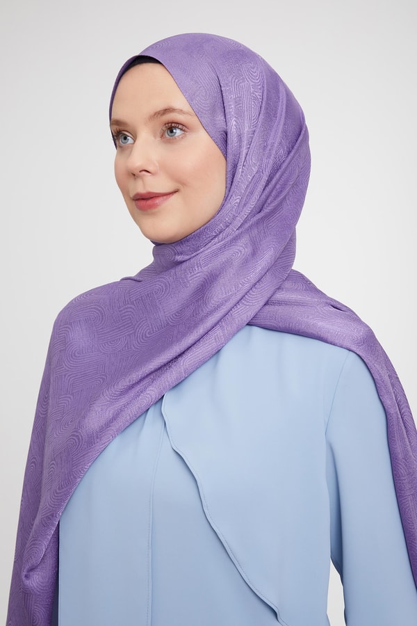 LevidorLevidor Mor Hologram Desen Jakarlı Janjan Şal