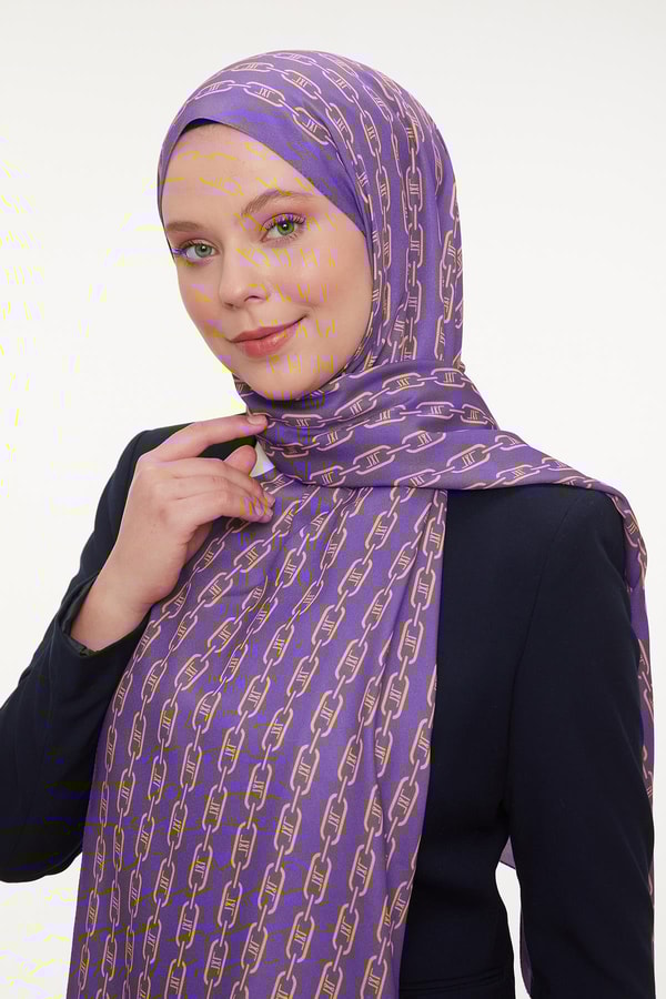 LevidorLevidor Mor Zincir Desen Love Şal