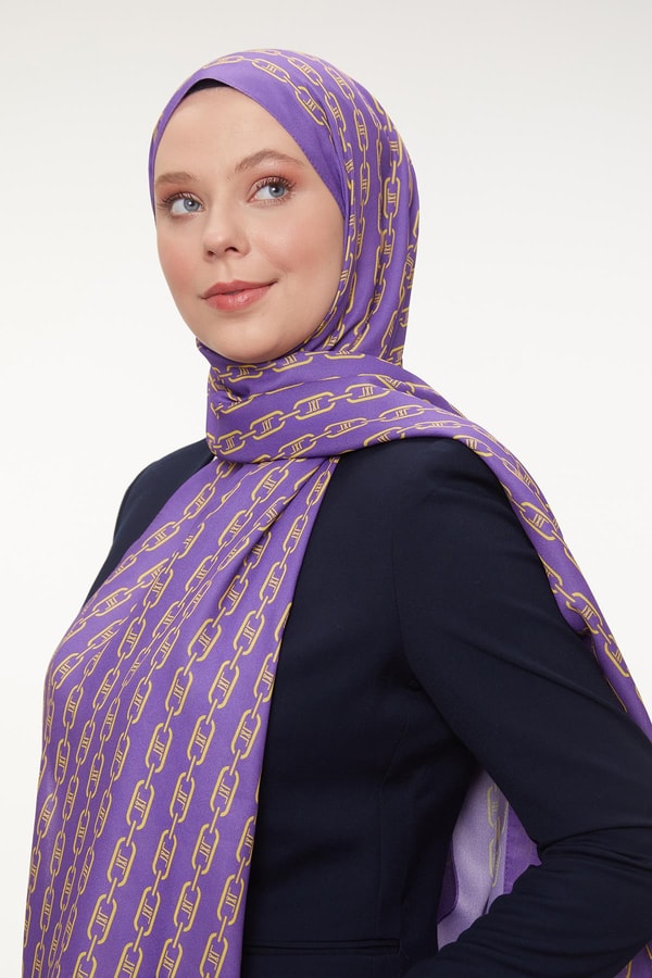 LevidorLevidor Mor Zincir Desen Love Şal