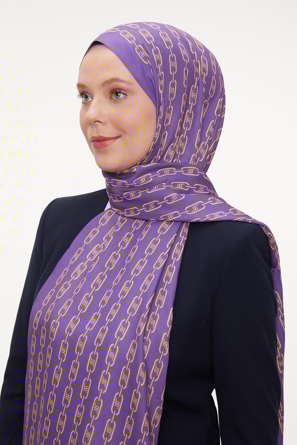 LevidorLevidor Mor Zincir Desen Love Şal