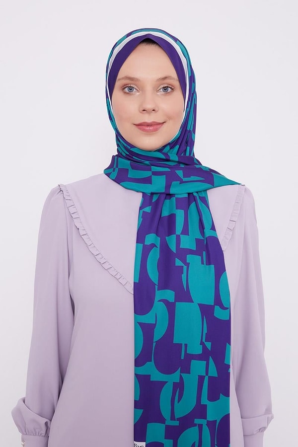 LevidorLevidor Morcivert Soyut Desen Club Şal