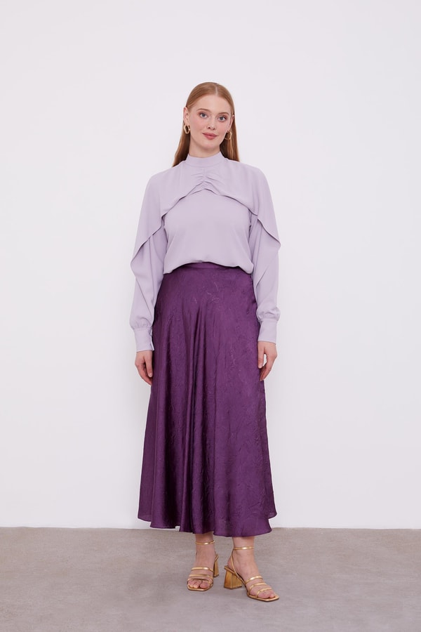 LevidorLevidor Mürdüm Kraş Saten Etek