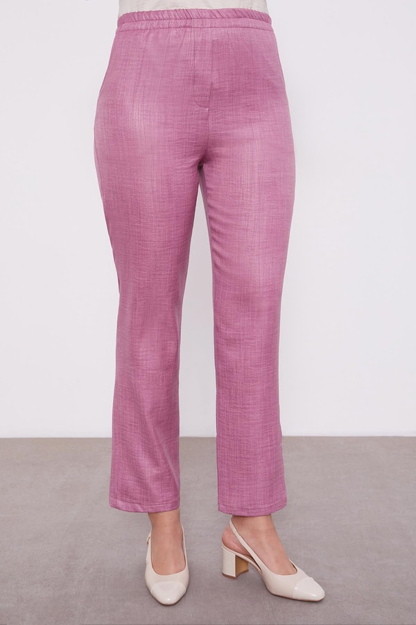 LevidorLevidor Mürdüm Taş İşlemeli Melanj Gömlek İkili Takım