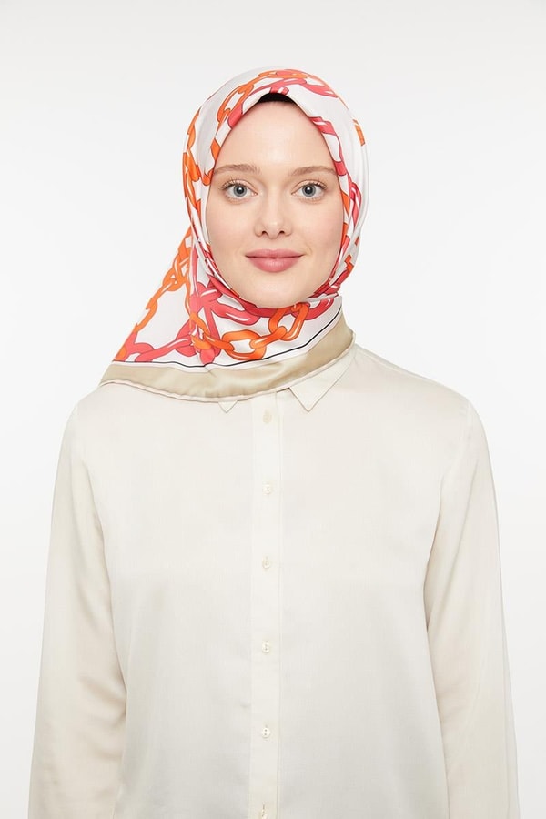 LevidorLevidor Nar Çiçeği Trend Twill Eşarp
